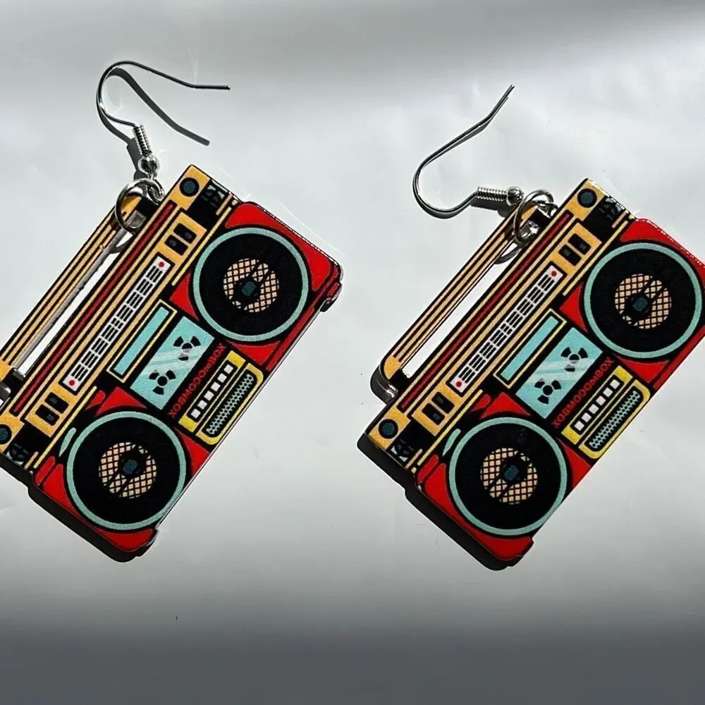 Retro Boombox Earrings